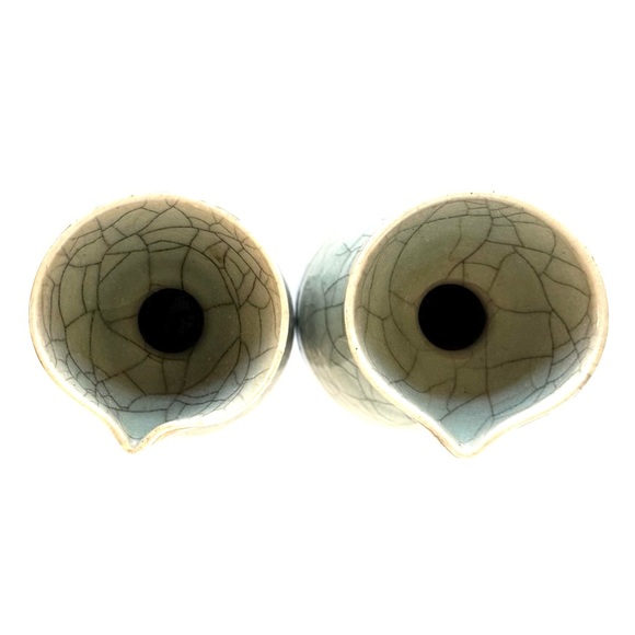 Vintage Sake Pitchers & 6 Cups Japan Somaware Somayaki Crackle Gold Horse Hearts - Picture 13 of 16